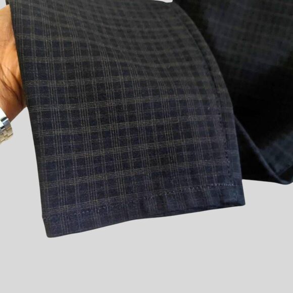 Nine West Gramercy Pants Women's Size 12 Black Gold Plaid Skinny Stretch Ankle - Picture 12 of 12